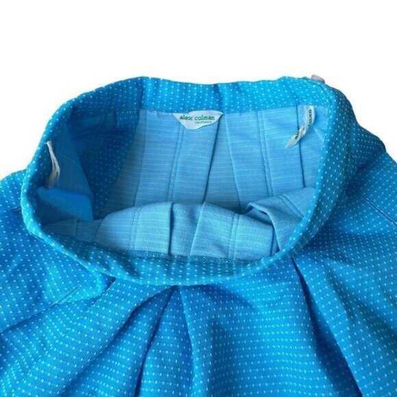 Alex Colman Vintage Blue Pleated Skirt - Picture 2 of 5